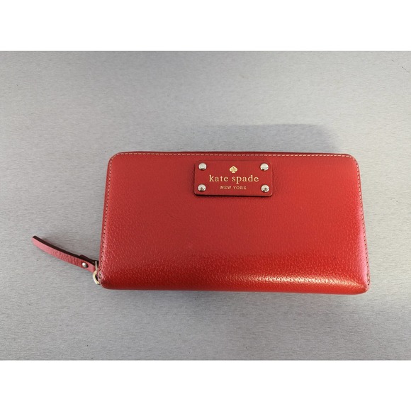 Kate Spade Wellesely Nada Red Travel Wallet Clutch - Picture 1 of 3
